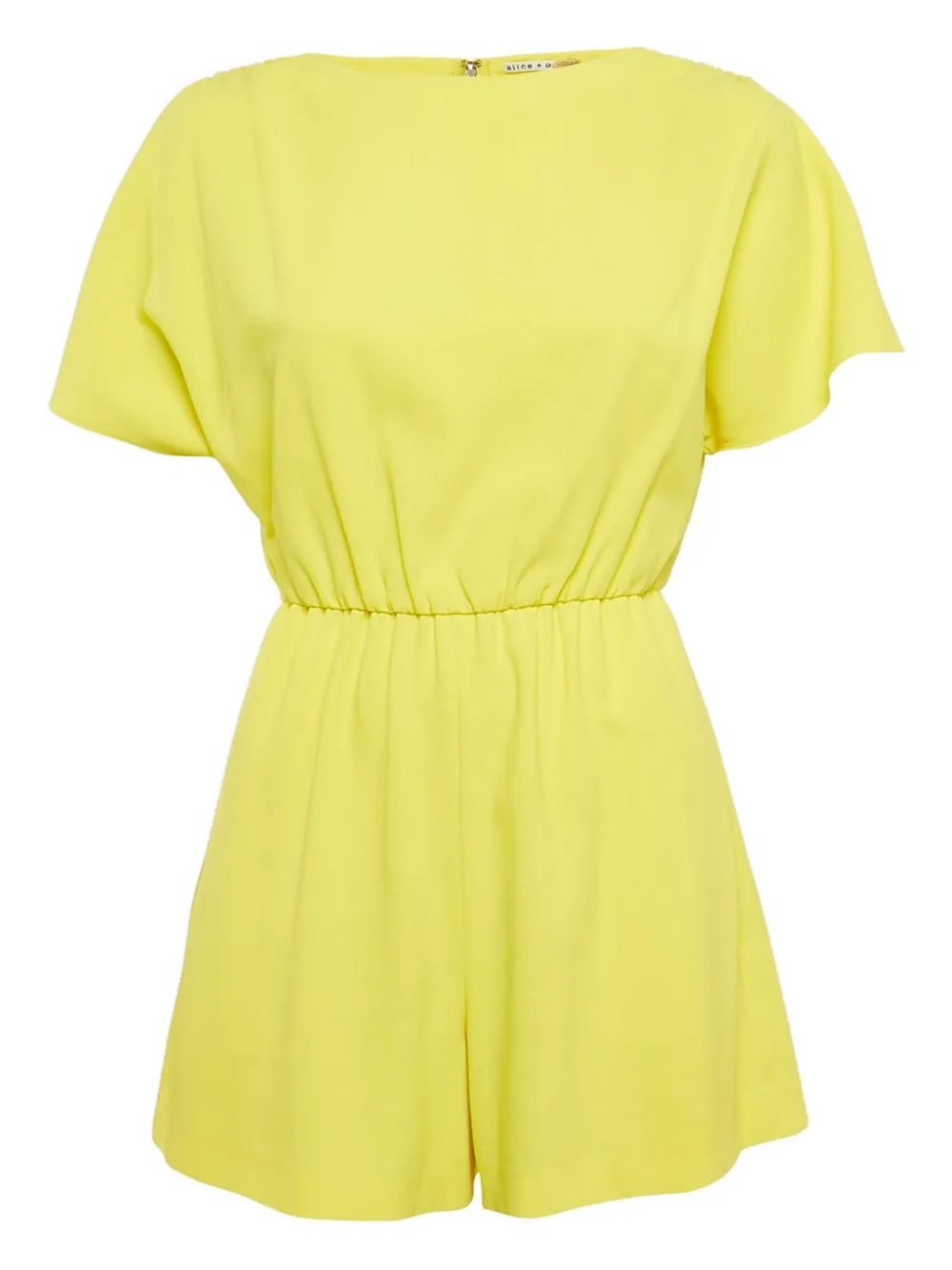Alice + Olivia Yellow Short-Sleeve Romper